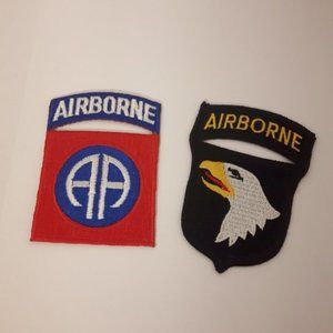 Vintage Pair of AIRBORNE Patches
